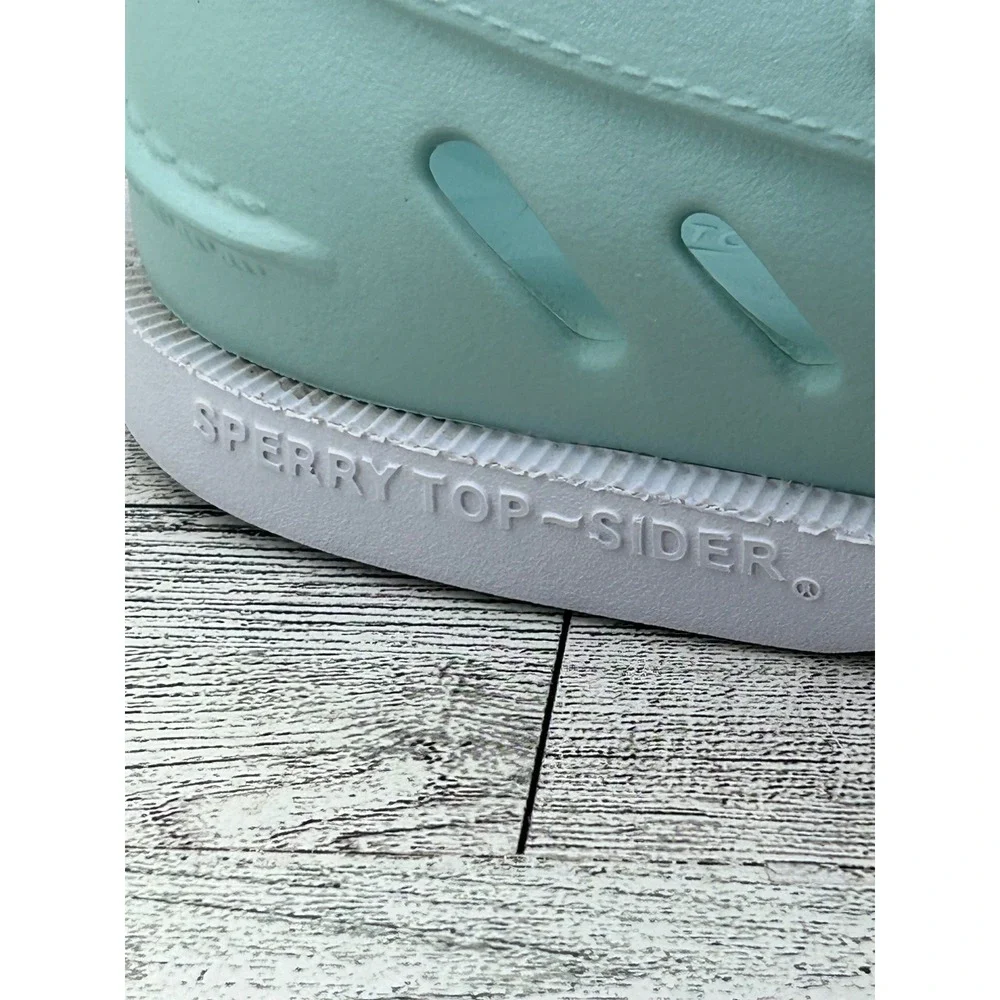 Sperry Top Sider Boat Shoes Slip On Teal‎ Aqua Men Size 9M